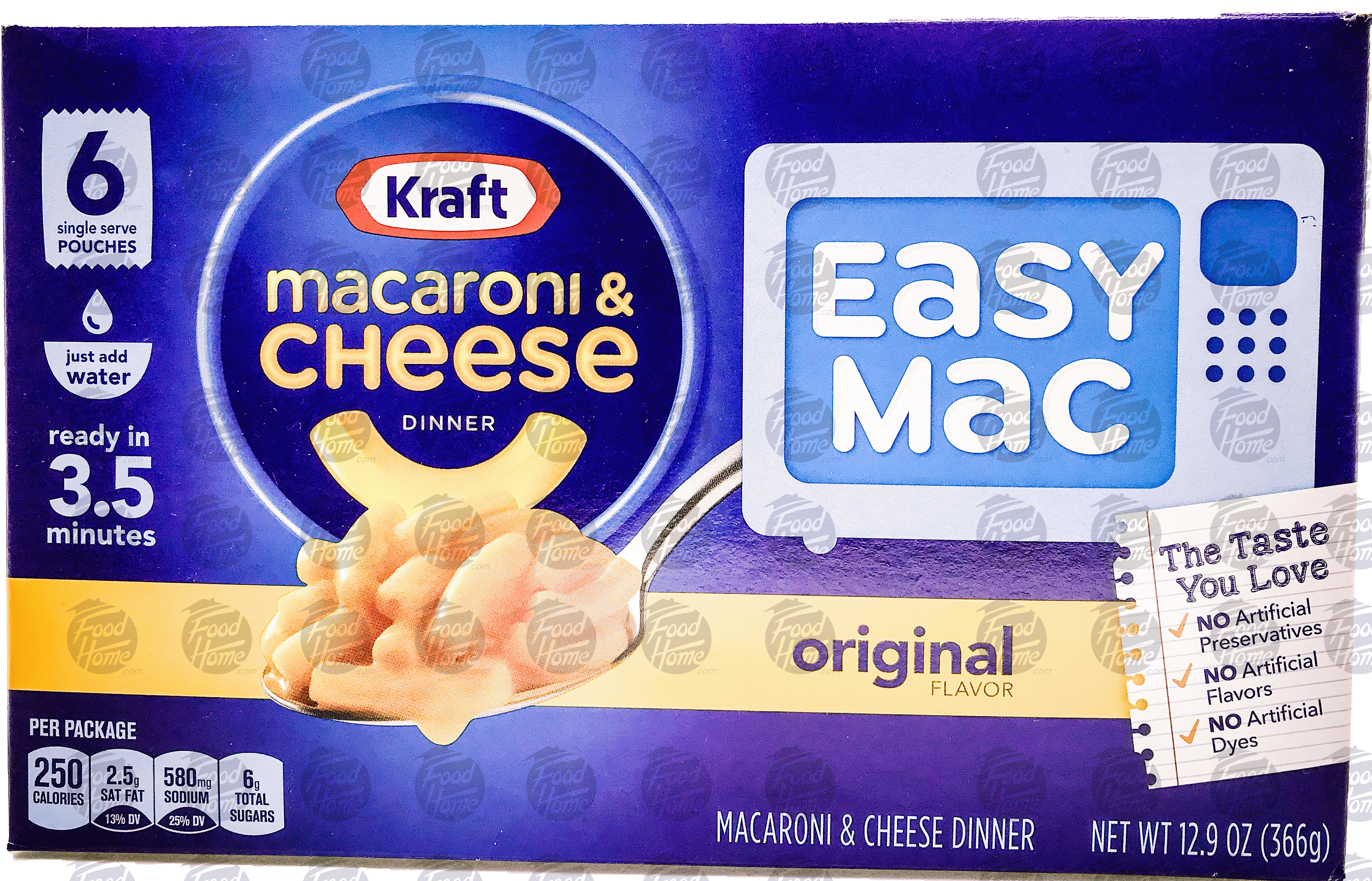 Kraft Dinners Easy Mac Macaroni & Cheese Original Microwavable Snack Packets 6 Ct Full-Size Picture